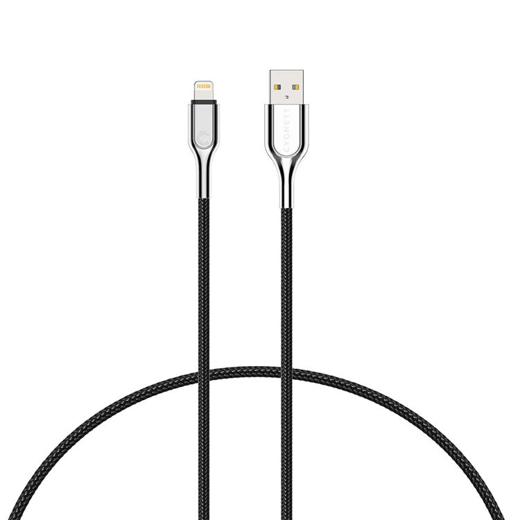 Picture of CYGNETT Armoured Lightning to USB-A Cable - Black 3m