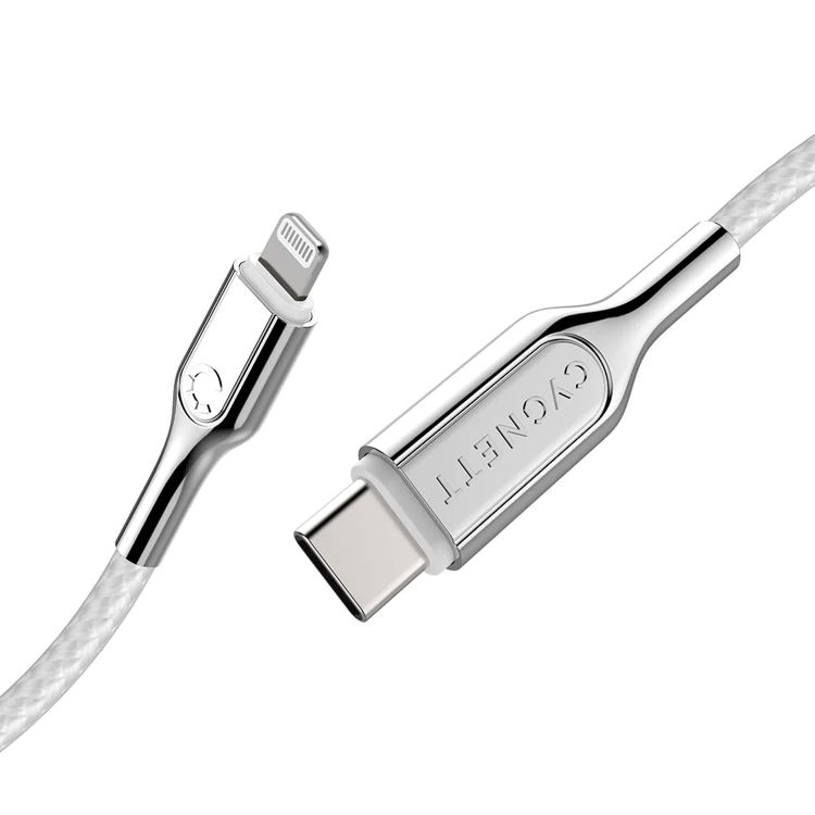 Picture of CYGNETT Armoured Lightning to USB-C Cable - White 2m