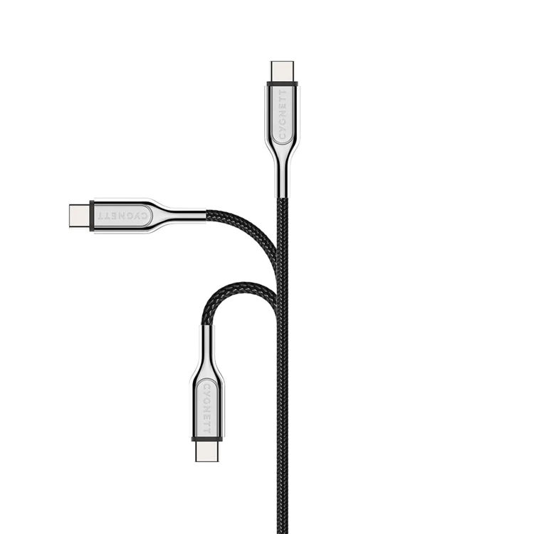 Picture of CYGNETT Armoured Lightning to USB-C Cable - Black 1m
