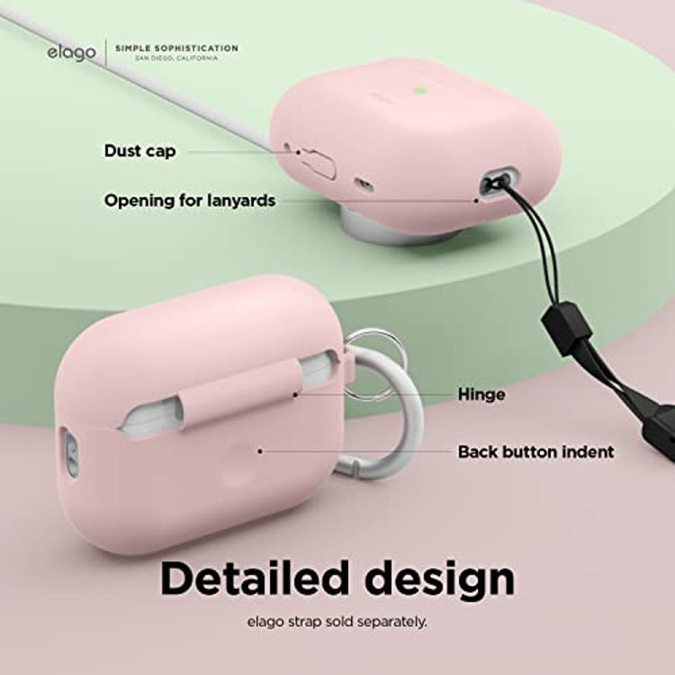 Picture of Elago Silicone Hang Case for AirPods Pro 2nd Gen - Lovely Pink