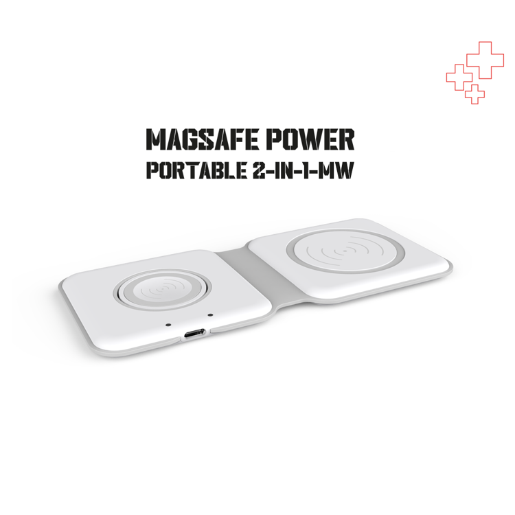 Picture of SWISS MILITARY MAGSAFE POWER 2 IN 1 FAST WIRELESS CHARGER MW-WHITE