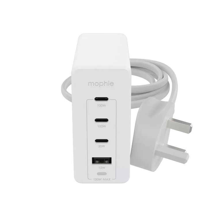 Picture of Mophie Wall Adapter USB-C PD Hub 120W GaN-White