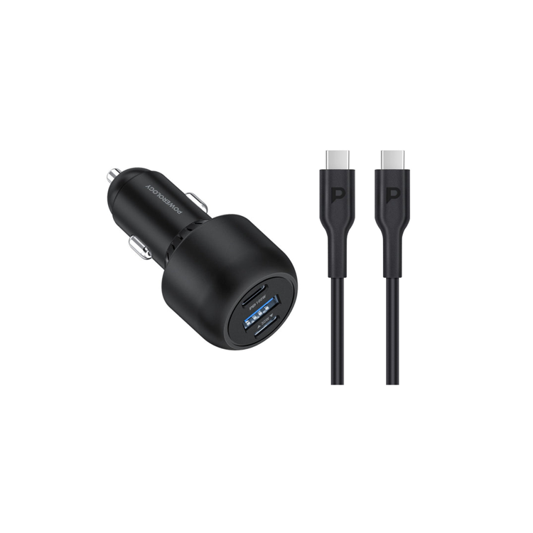 Picture of Powerology Ultra-Quick Car Charger 130W with 0.9m/3ft Type-C To Type-C Cable