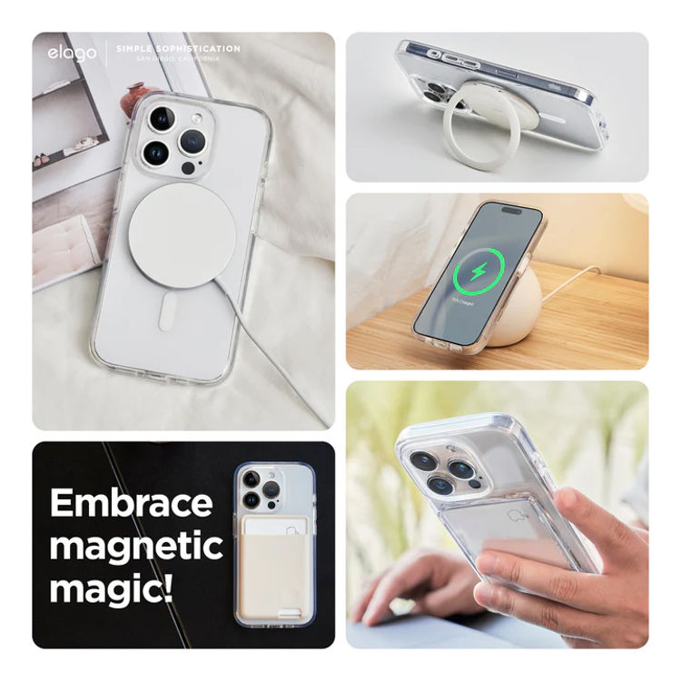 Picture of Elago Magnetic Hybrid case iPhone 15 ProMax white_ES15MSHB67PRO-TRWH