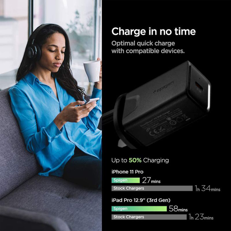 صورة SPIGEN IPHONE 12 MINI WALL CHARGER BUNDLE PACK