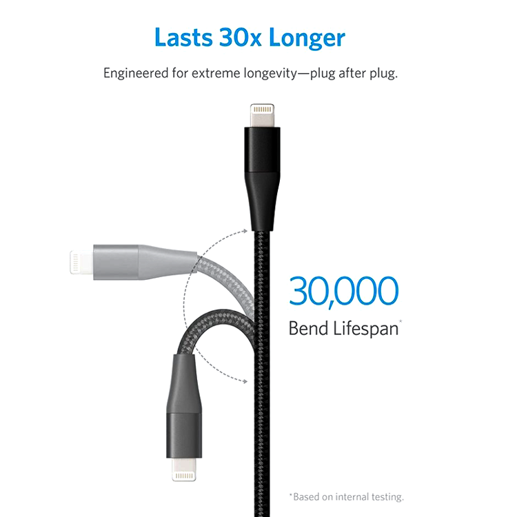 صورة انكر كابل باورلاين + II USB-C بموصل لايتنينج 3 قدم