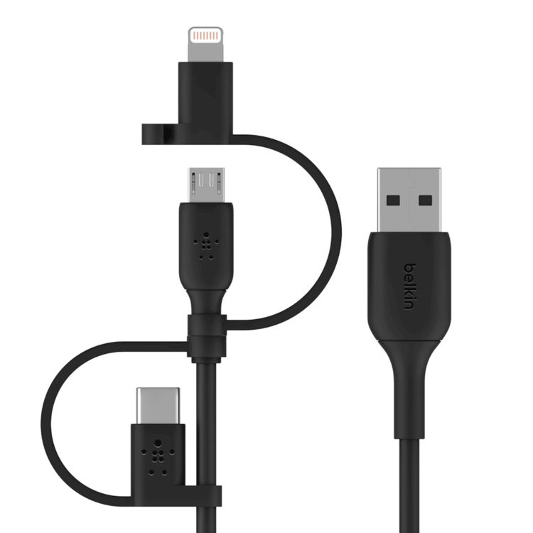 Picture of Belkin Boost Charge 3 in 1 Universal Cable 1M / 3.3FT - Black