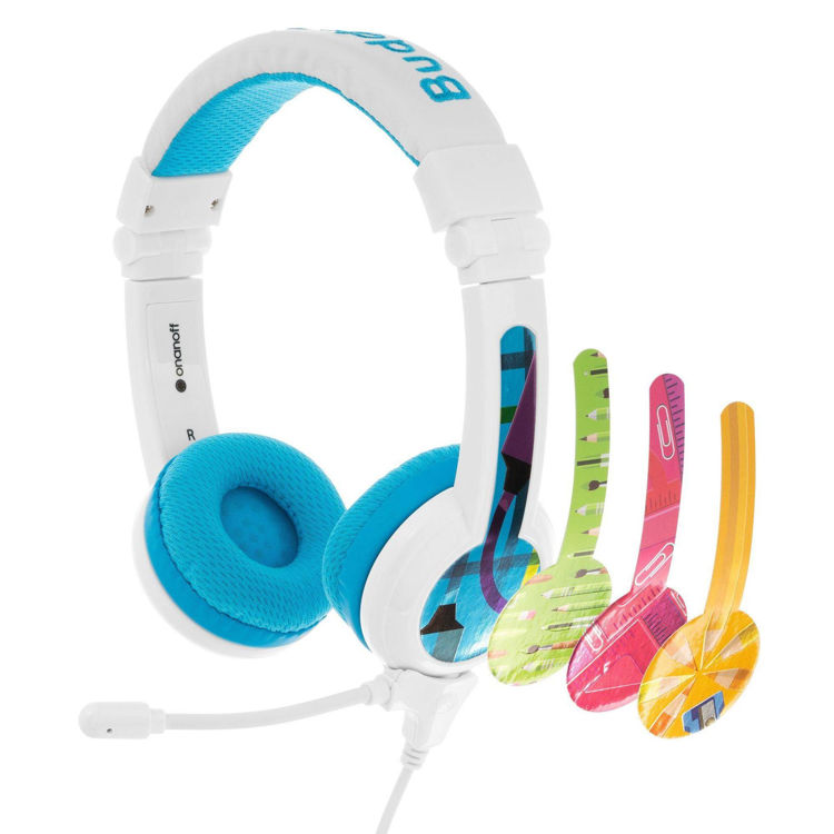 Picture of BuddyPhones School+ Safe Audio School Headphones for Kids Blue