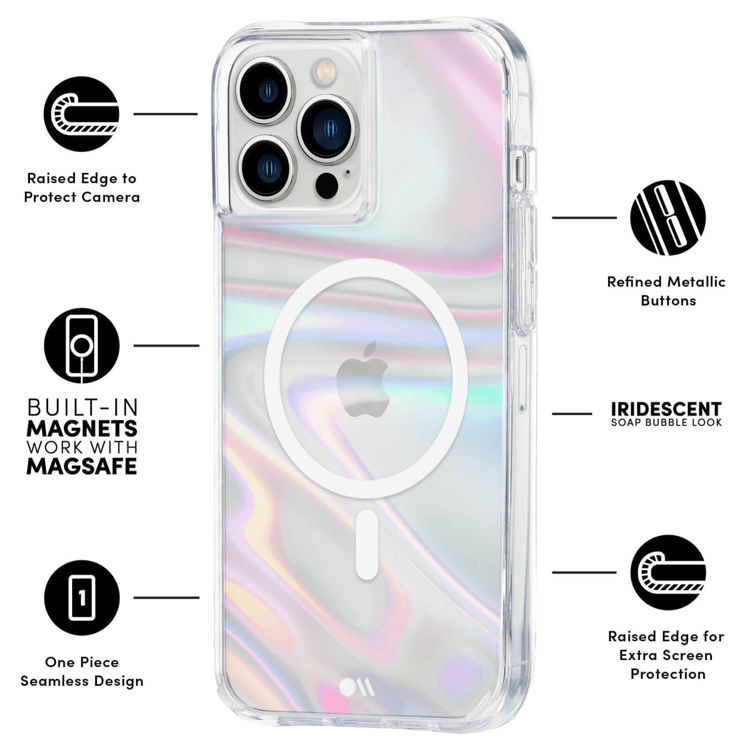 صورة Case-mate - Soap Bubble Magsafe Case for Apple iPhone 13 Pro - Iridescent
