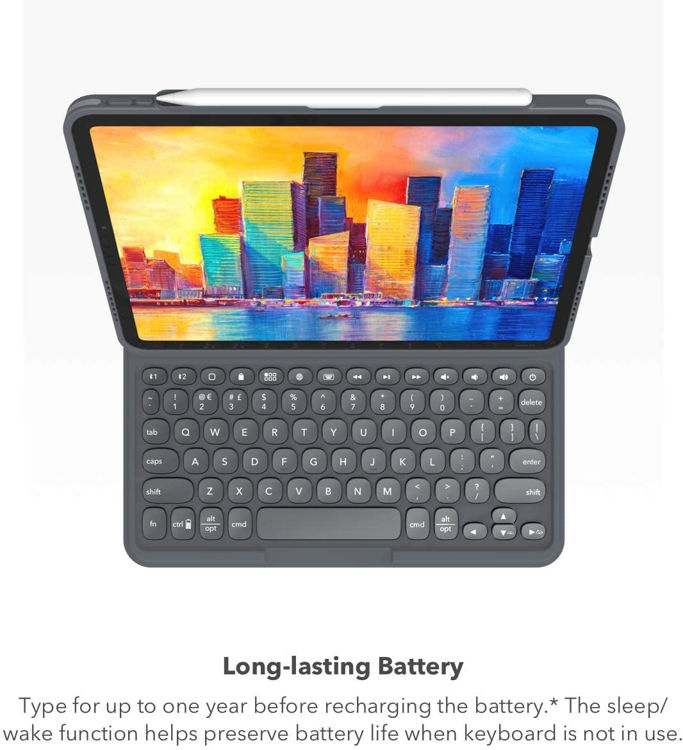 صورة Zagg Pro Keys Keyboard and case for iPad 10.2 - Black/Grey 