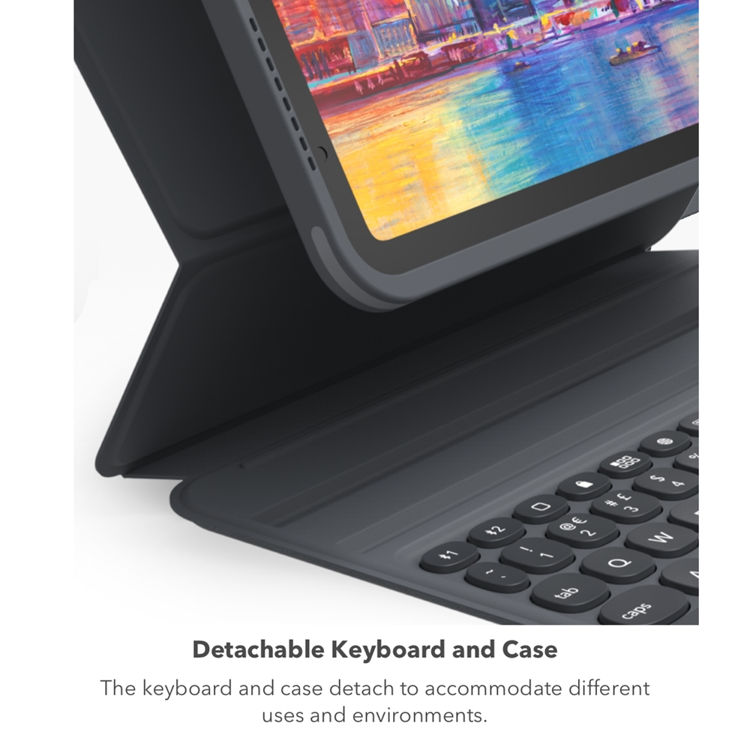 صورة Zagg Pro Keys Keyboard and case for iPad 10.2 - Black/Grey 