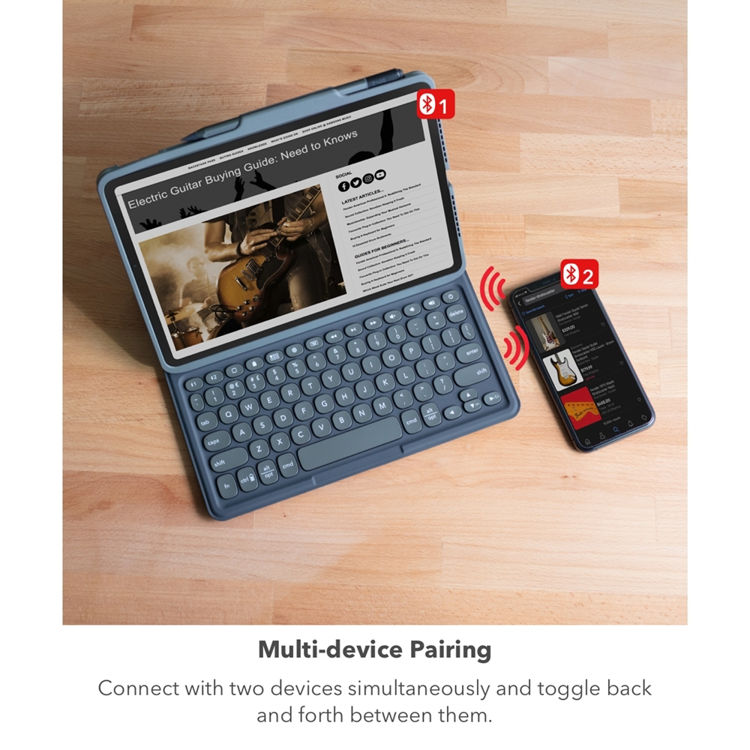 صورة ZAGG - Pro Keys Wireless Keyboard and Detachable Case - Compatible with The Apple 10.9" iPad Air (4th Gen)