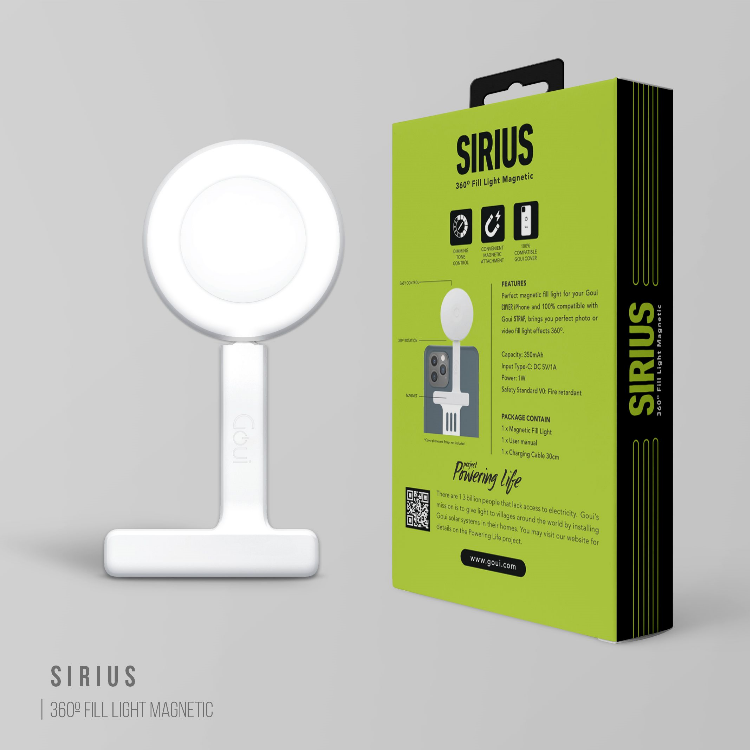 صورة Goui Sirius Magnetic Fill light 360 - Snow White