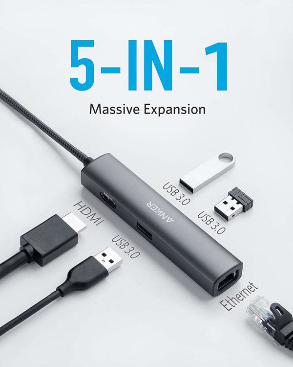 صورة Anker PowerExpand+ 5-in-1 USB-C Ethernet Hub