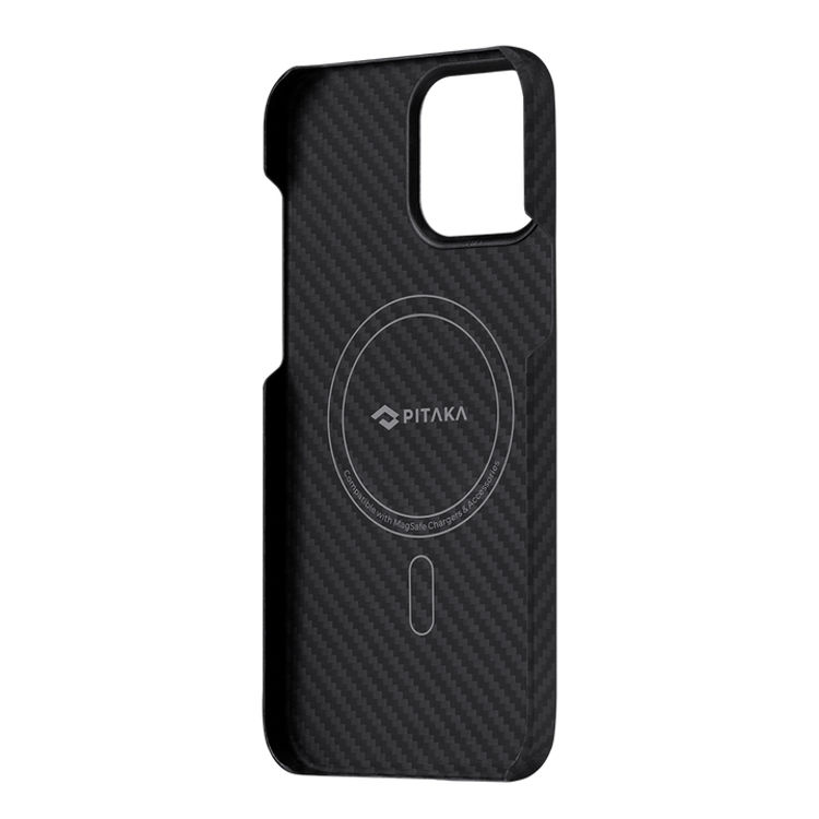 صورة Pitaka MagEZ MagSafe Case 2 for iPhone 13 Pro Black/Grey Twill
