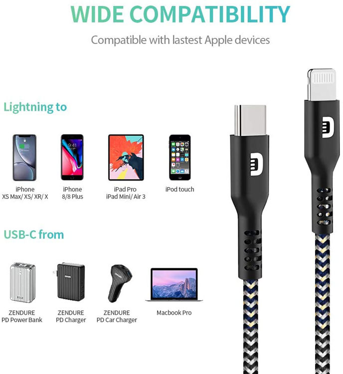 صورة ZENDURE SUPERCORD CHARGE /SYNC USB CABLE