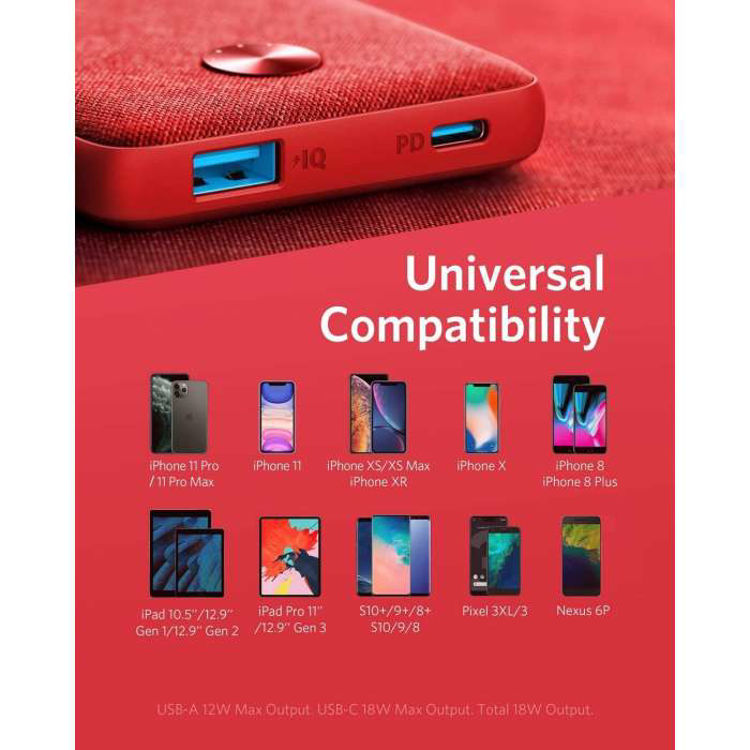 صورة ANKER POWERCORE SLIM 20000 PD RED