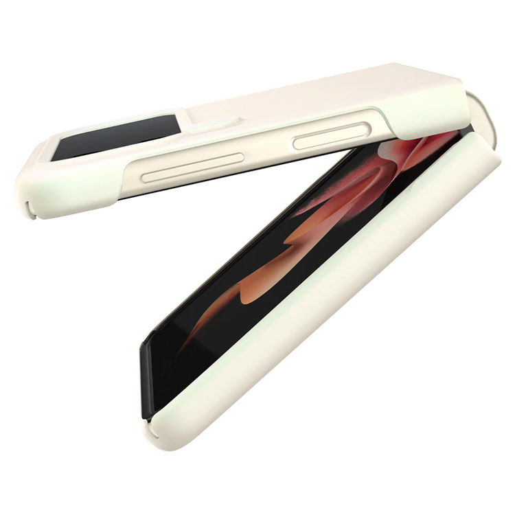 صورة Spigien Galaxy Z Flip 3 Case AirSkin Shiny Cream_ACS03409