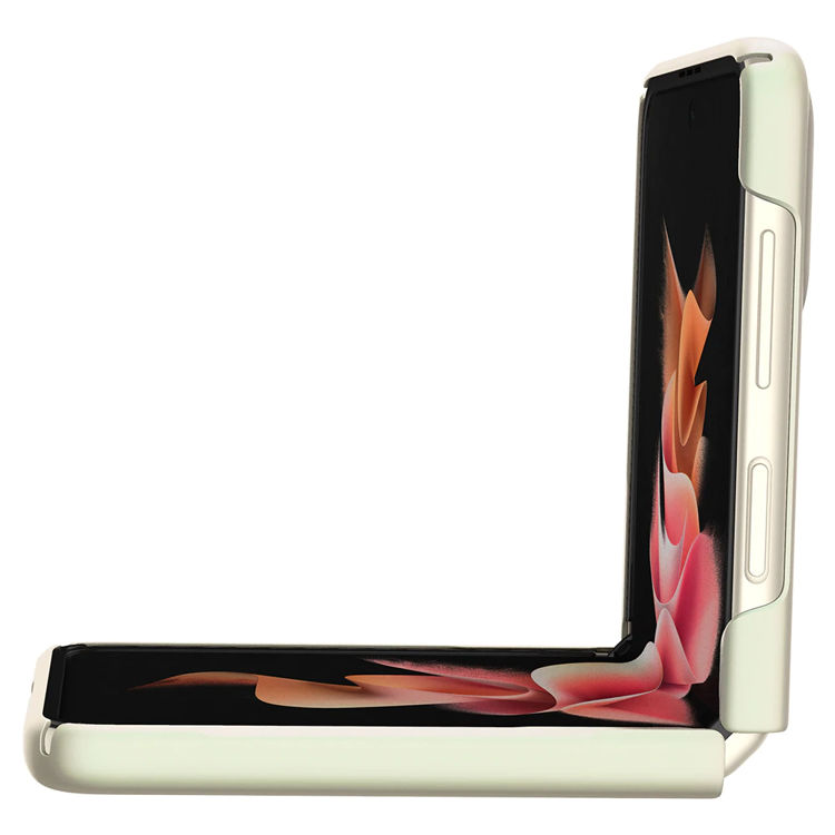 صورة Spigien Galaxy Z Flip 3 Case AirSkin Shiny Cream_ACS03409