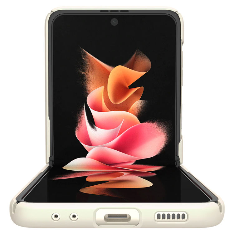 صورة Spigien Galaxy Z Flip 3 Case AirSkin Shiny Cream_ACS03409