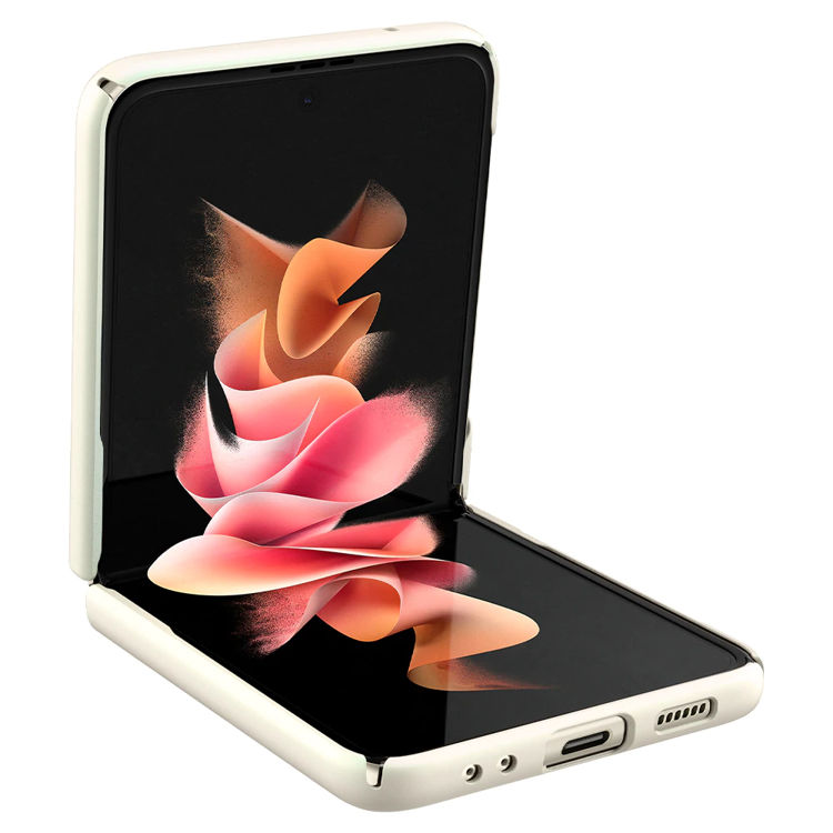صورة Spigien Galaxy Z Flip 3 Case AirSkin Shiny Cream_ACS03409