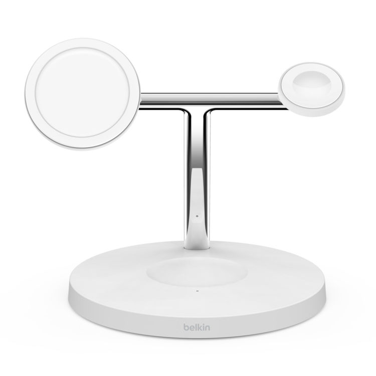 Picture of BELKIN BOOST CHARGE PRO 3 IN 1 WIRELESS CHARGER WITH MAGSAFE_WHITE