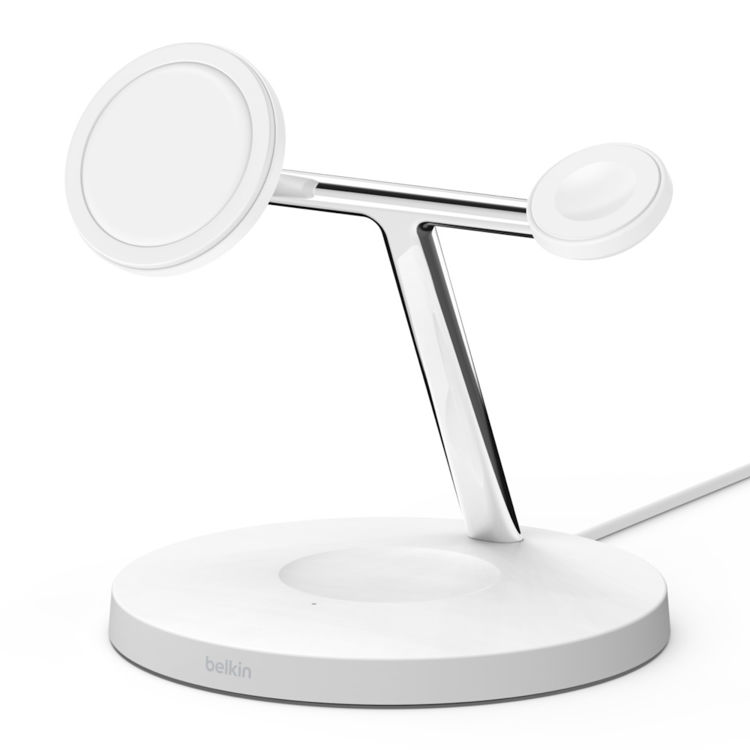 صورة BELKIN BOOST CHARGE PRO 3 IN 1 WIRELESS CHARGER WITH MAGSAFE_WHITE