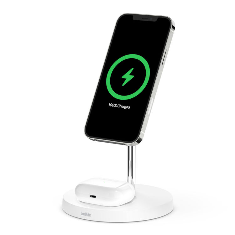 Picture of BELKIN BOOST CHARGE PRO 2 IN 1 WIRELESS CHARGER STAND WITH MAGSAFE