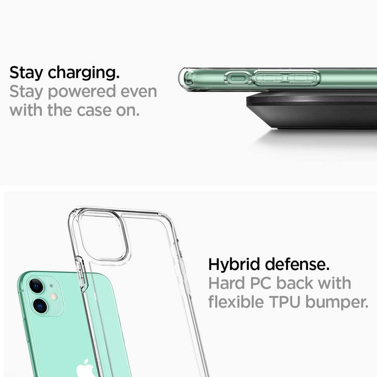 صورة Spigen iPhone 11 Case Ultra Hybrid Crystal Clear_076CS27185