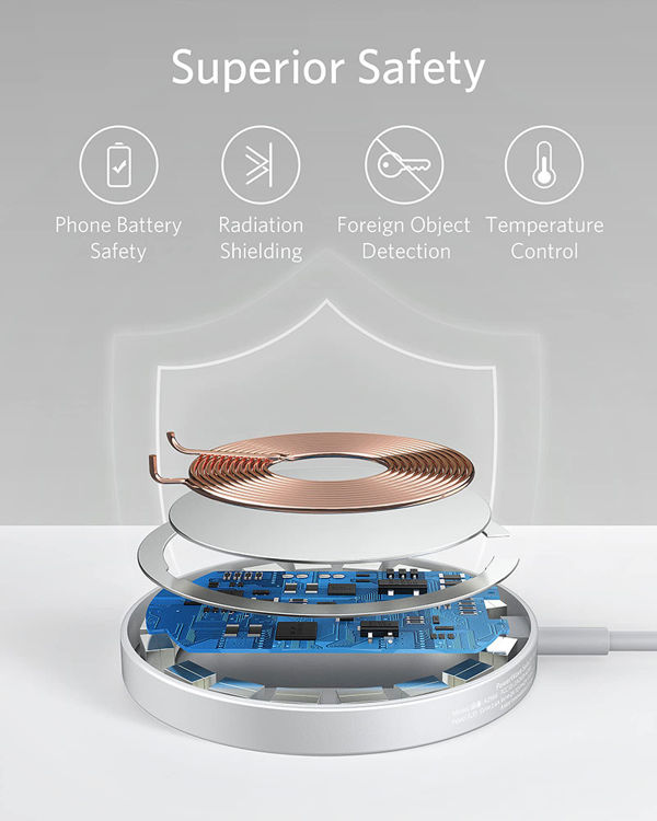 صورة Anker PowerWave Select+ Magnetic Wireless Charging Pad - Black