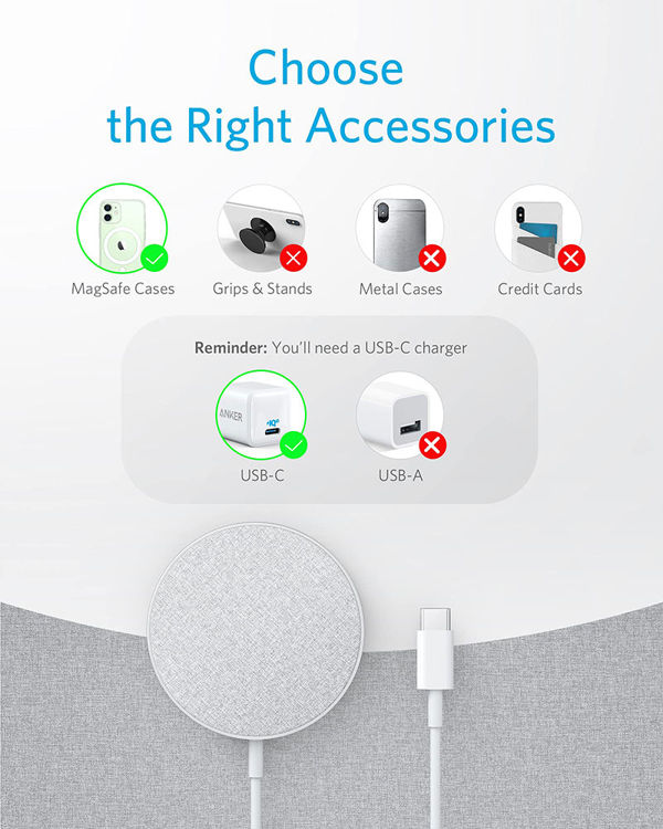 صورة Anker PowerWave Select+ Magnetic Wireless Charging Pad - Black