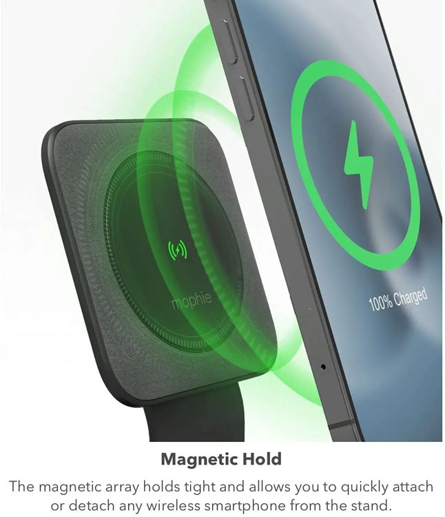 صورة Mophie Snap+ Wireless Charging Stand 15W for iPhone , Smartphones  Qi-enabled Devices