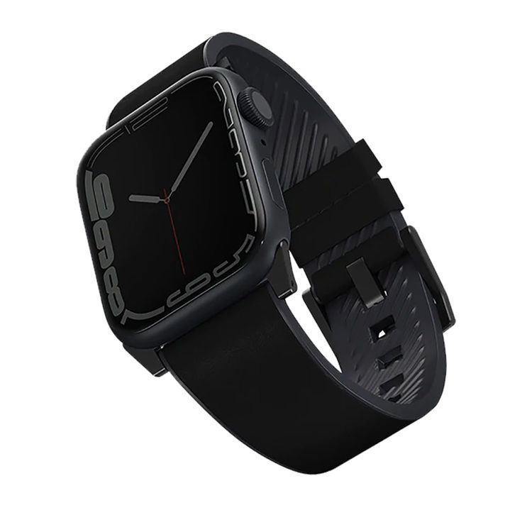 صورة SwitchEasy Apple Watch Series 7 Ultra Hybrid Leather Strap 45mm (Black)