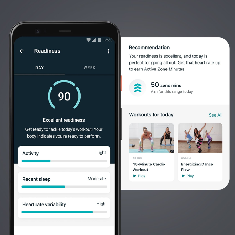 صورة Fitbit Versa 3 Fitness Smartwatch - Midnight/Soft Gold Aluminum