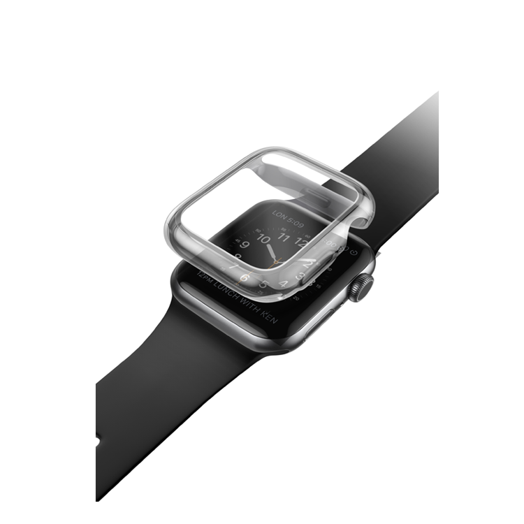 Picture of UNIQ GARDE HYBRID WATCH CASE WITH SCREEN PROTECTION 45MM 
SMOKED (TINTED GREY)"