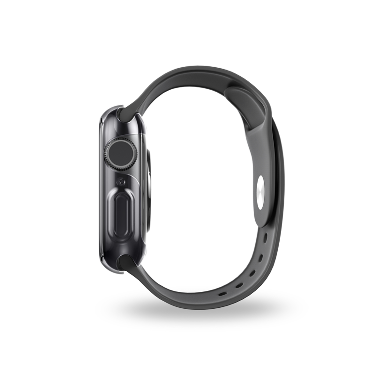 صورة UNIQ GARDE HYBRID WATCH CASE WITH SCREEN PROTECTION 45MM 
SMOKED (TINTED GREY)"