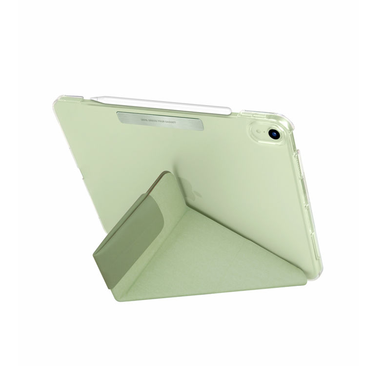 صورة UNIQ CAMDEN NEW IPAD AIR 10.9 (2020) ANTIMICROBIAL SAGE (GREEN)