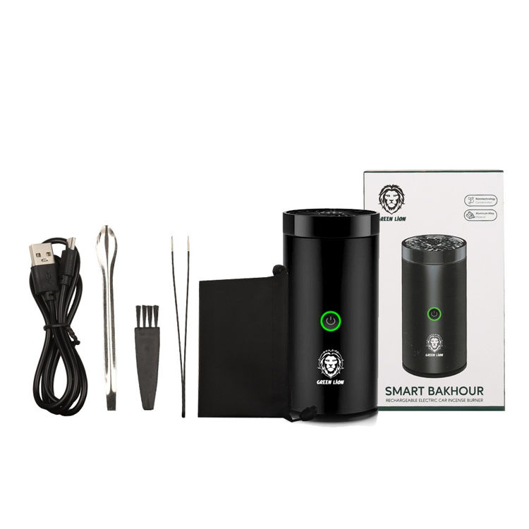 صورة Green Lion Smart Bakhour Rechargeable Electric Car Incense Burner Wine Red