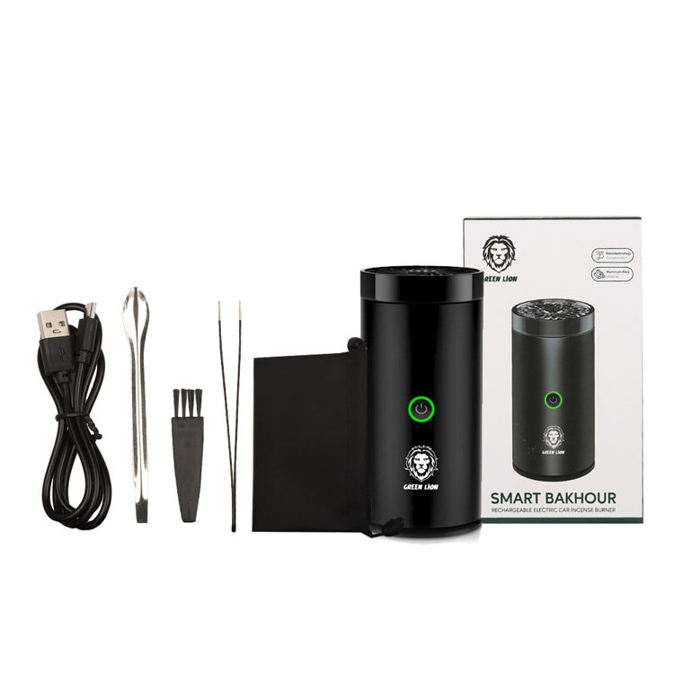 صورة Green Lion Smart  Bakhour Rechargeable Electric Car Incense Burner Green
