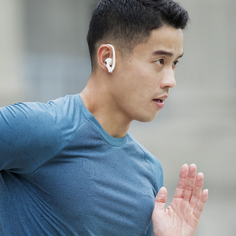صورة UNIQ NEXO ACTIVE HYBRID SILICONE AIRPODS 3RD GEN CASE WITH SPORTS EAR HOOKS CASPIAN (BLUE)