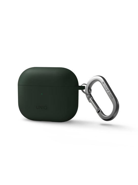 صورة UNIQ NEXO ACTIVE HYBRID SILICONE AIRPODS 3RD GEN CASE WITH SPORTS EAR HOOKS PINE (GREEN)
