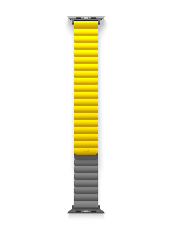 Picture of UNIQ REVIX REVERSIBLE MAGNETIC APPLE WATCH STRAP 45/44/42MM 
LEMON (YELLOW/GREY)"