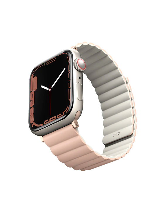 صورة UNIQ REVIX REVERSIBLE MAGNETIC APPLE WATCH STRAP 41/40/38MM 
BLUSH (PINK/BEIGE)"