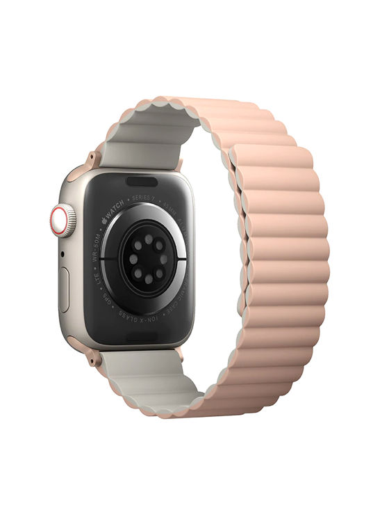 صورة UNIQ REVIX REVERSIBLE MAGNETIC APPLE WATCH STRAP 41/40/38MM 
BLUSH (PINK/BEIGE)"