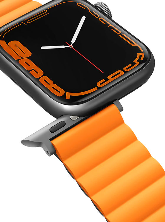 Picture of UNIQ REVIX REVERSIBLE MAGNETIC APPLE WATCH STRAP 45/44/42MM 
CHARCOAL (GREY/ORANGE)"