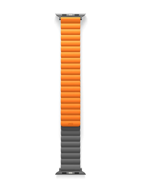 صورة UNIQ REVIX REVERSIBLE MAGNETIC APPLE WATCH STRAP 45/44/42MM 
CHARCOAL (GREY/ORANGE)"