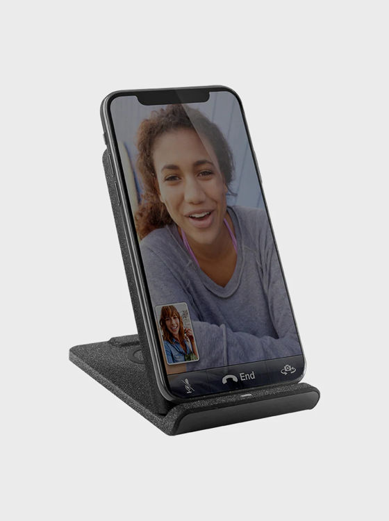 صورة UNIQ VERTEX DUO 2 IN 1 FAST WIRELESS CHARGER 15W CHARCOAL 
(DARK GREY)"