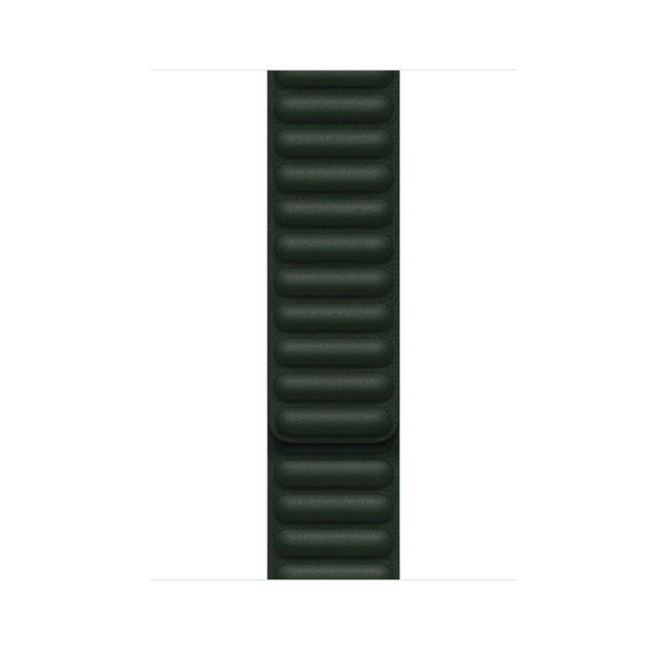 صورة Apple Watch 45mm Sequoia Green Leather Link - M/L
