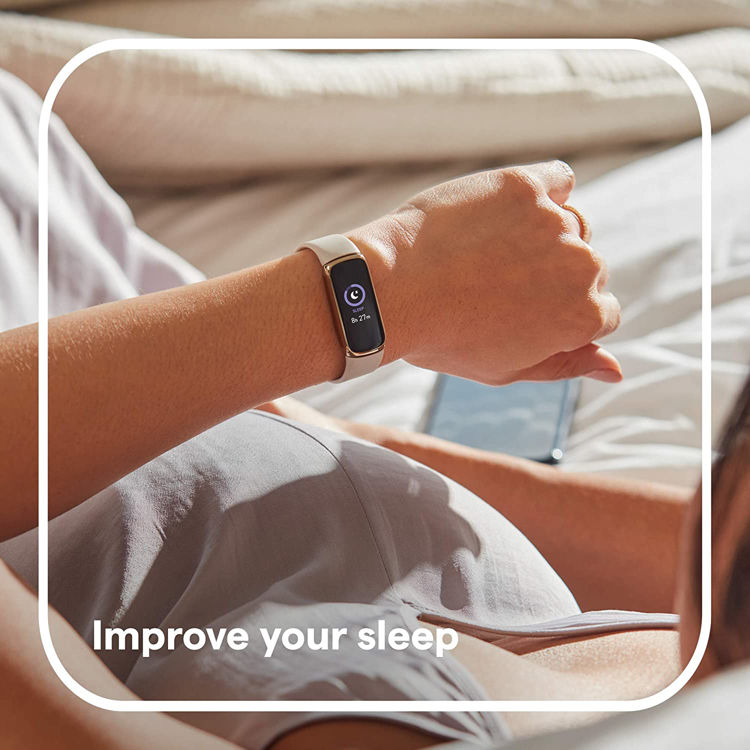 صورة Fitbit Luxe Fitness and Wellness Tracker with Stress Management (Orchid/Platinum Stainless Steel)