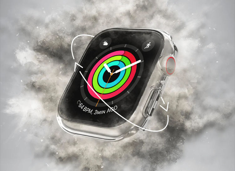 صورة SwitchEasy NUDE Tempered Glass Hybrid Case for Apple Watch Series 7 41mm